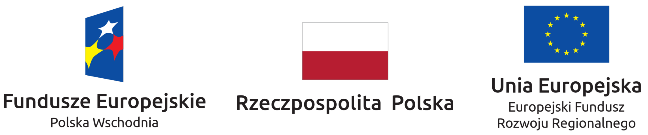 Logo Unii Europejskiej, Flaga polski i logo Funduszy Europejskich